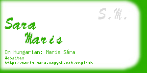 sara maris business card