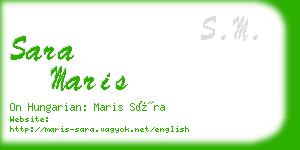 sara maris business card